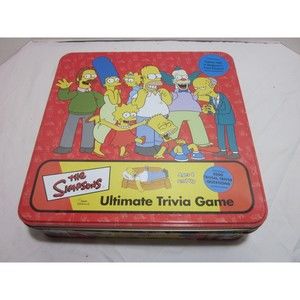 The Simpsons Ultimate Trivia Game In Collector's Tin 2000 Trivia Questions